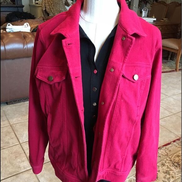 RED DENIM Jacket!  - Picture 1 of 13